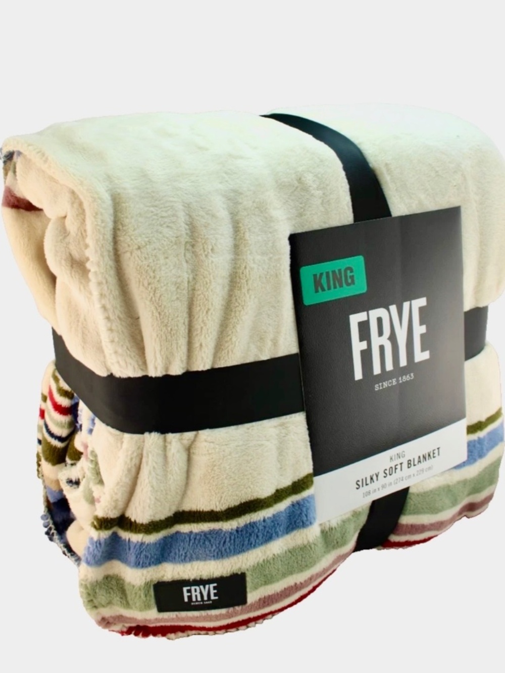 Brand New Frye King Stripe Silky Soft Blanket